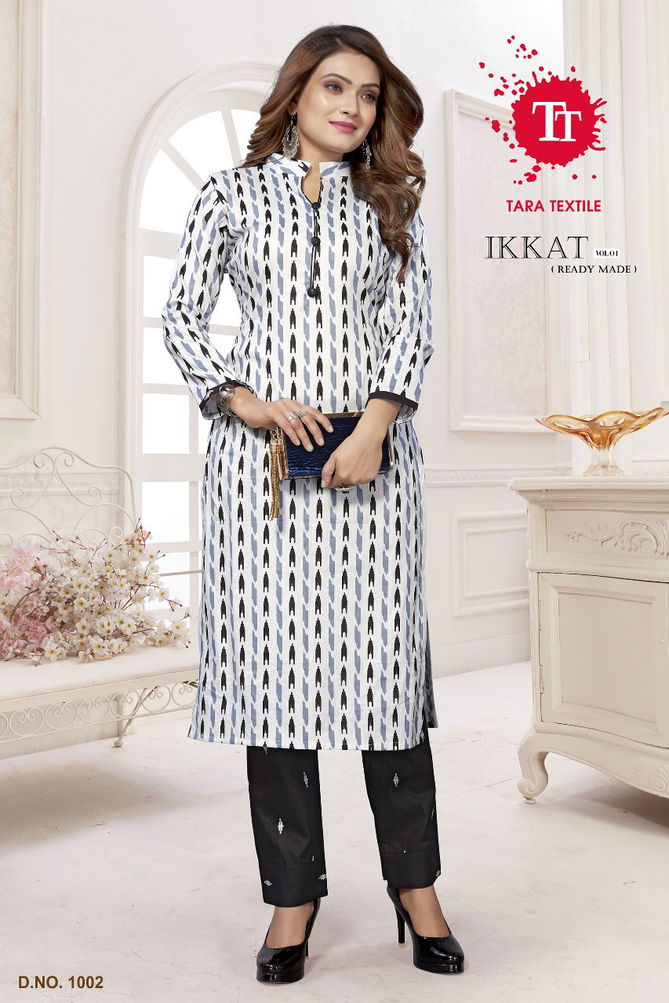 Ikkat Vol 1 By Tara Cotton Printed Kurti With Bottom Wholesale Shop In Surat
